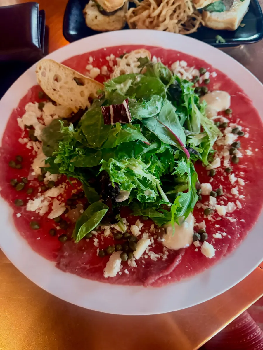 Wagyu carpaccio at Hyde Park Prime Sarasota