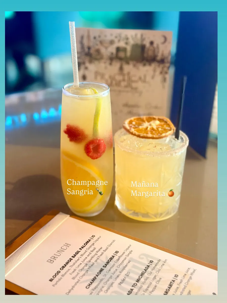 Champagne Sangria and Mañana Margarita at Tequila Daisy